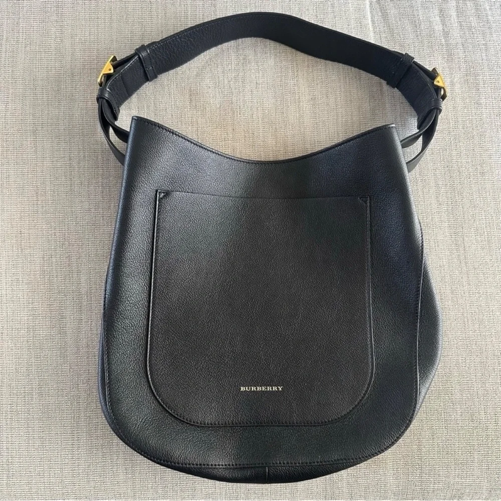 Burberry Elmstone Black‎ Leather Hobo Bag